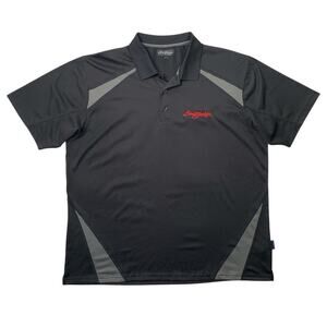 Barrett Jackson Polo Shirt Mens XL Black Gray Quick Drying Performance Golf